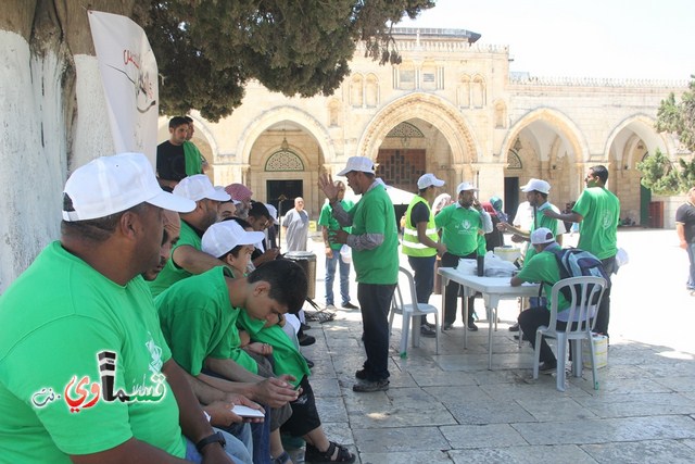 الآلاف في المسجد الاقصى يشاركون في معسكر القدس أولاً  استعدادا لاستقبال شهر رمضان